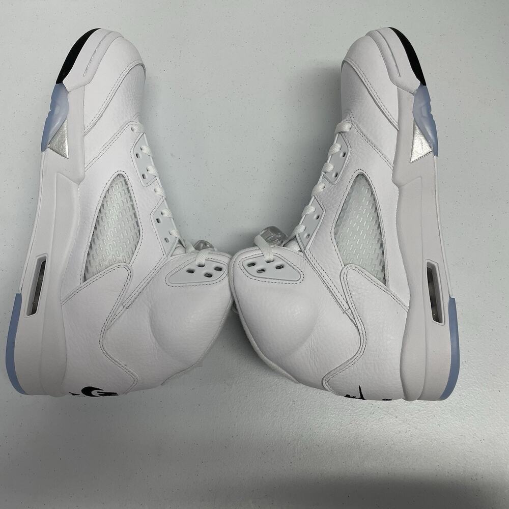 Air Jordan 5 Retro White Metallic 2026 HQ7978 103 Size 13 All White Party Shoe - Picture 6 of 7